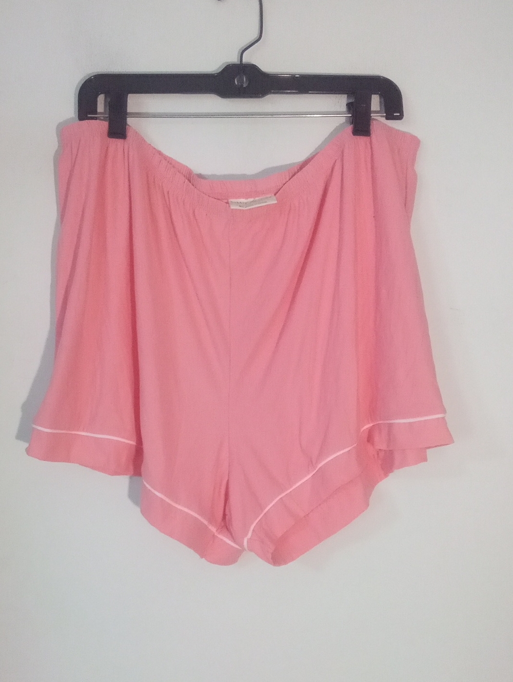 * Bobbie Brooks Soft Pink Sleep Shorts with White Piping 2X Plus New NWOT